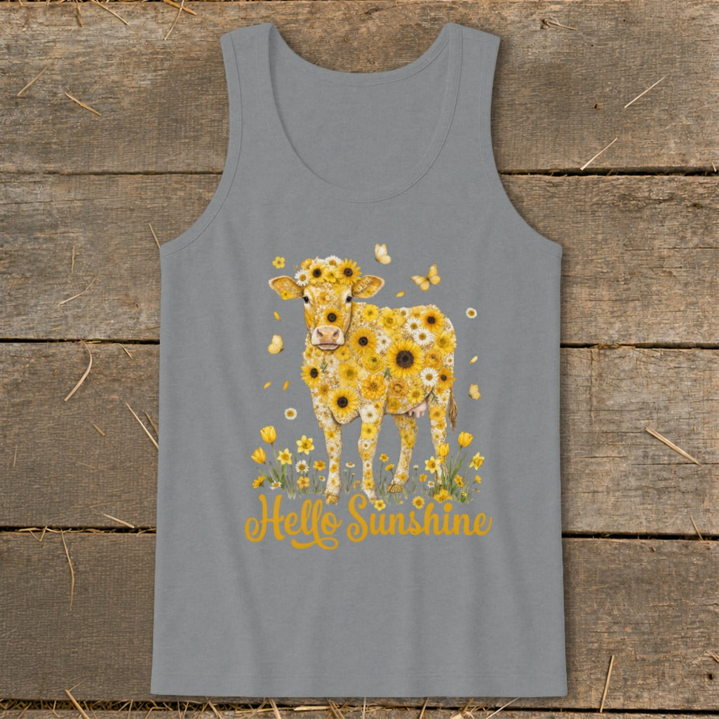 Hello Sunshine Cow Tank Top