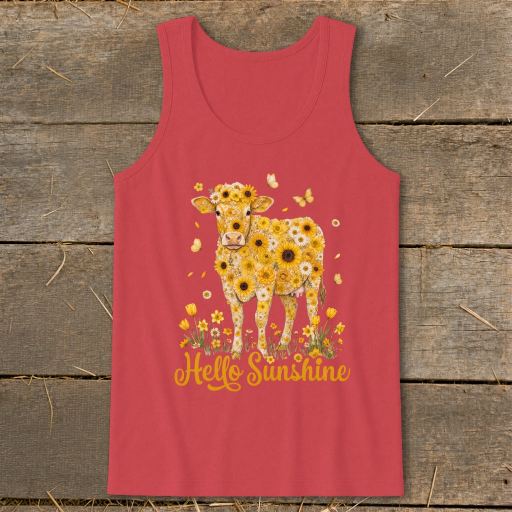 Hello Sunshine Cow Tank Top