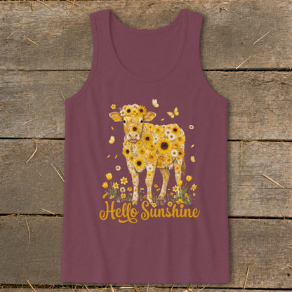 Hello Sunshine Cow Tank Top