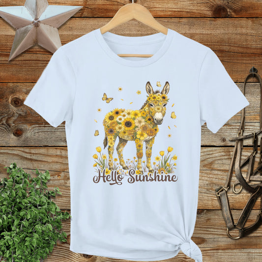 Hello Sunshine Donkey Ladies Tee