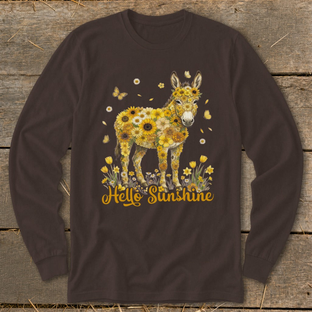 Hello Sunshine Donkey Long Sleeve Tee