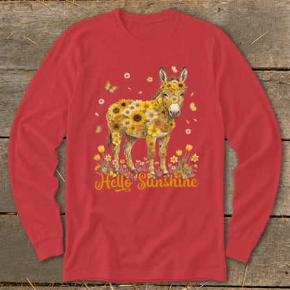 Hello Sunshine Donkey Long Sleeve Tee