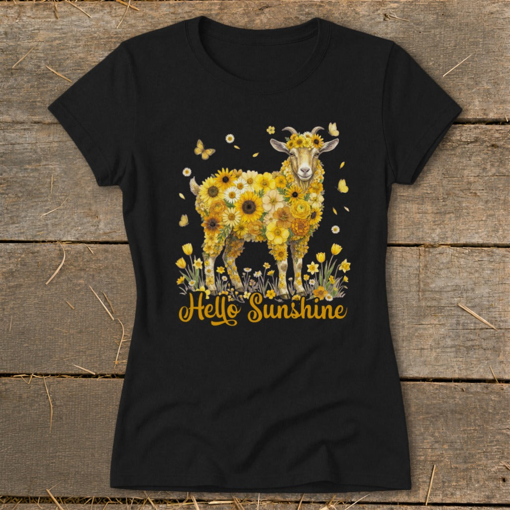 Hello Sunshine Goat Ladies Tee