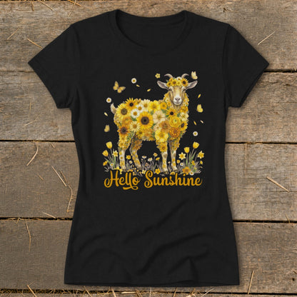 Hello Sunshine Goat Ladies Tee