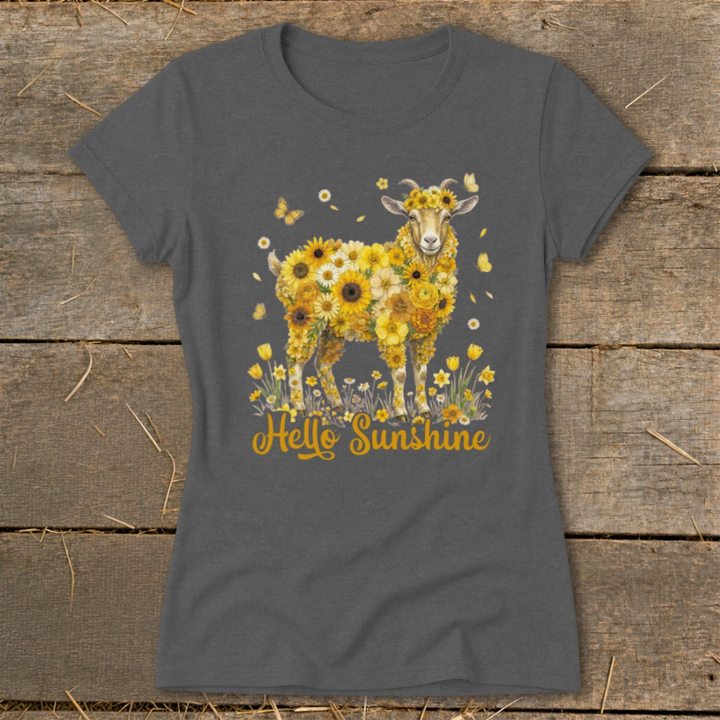 Hello Sunshine Goat Ladies Tee