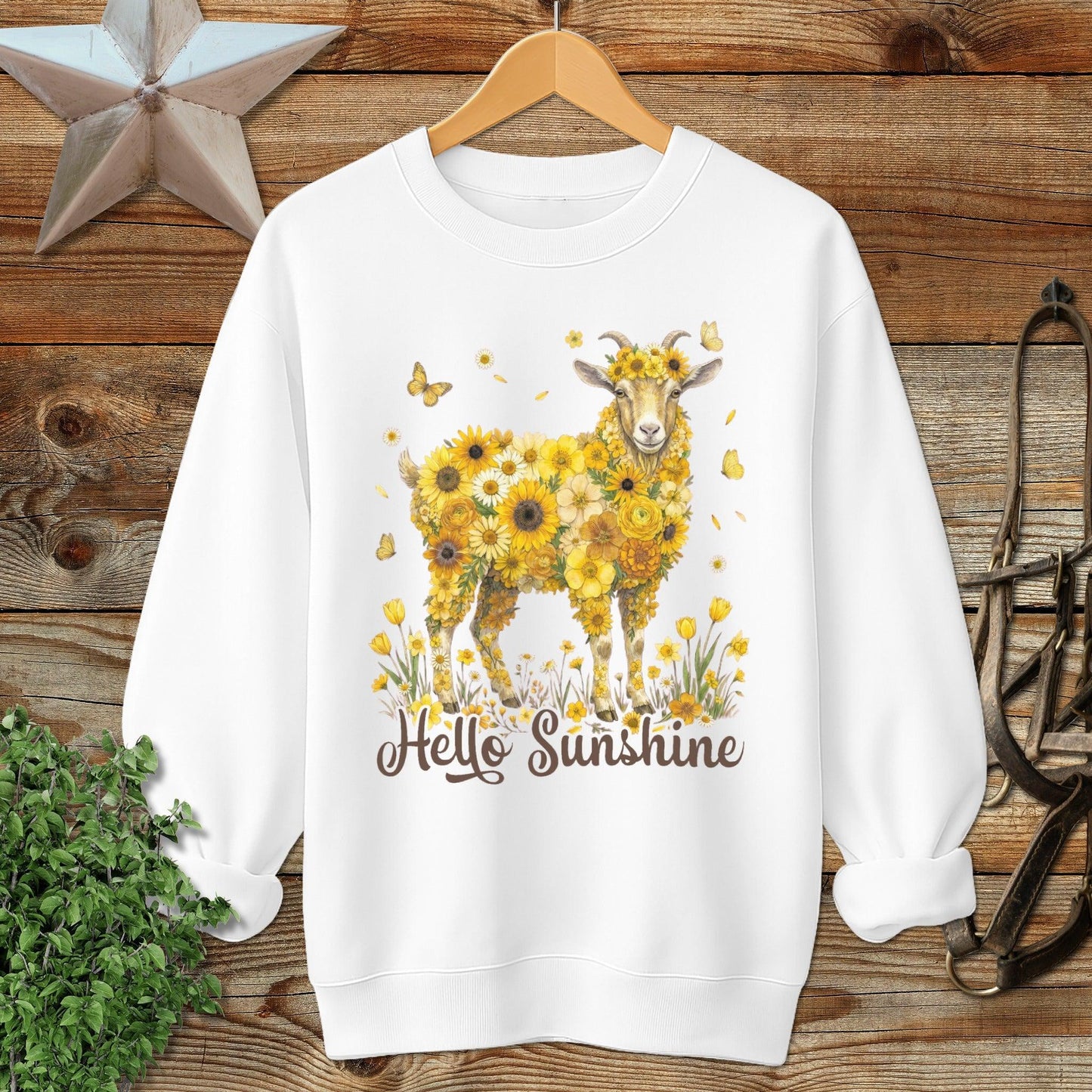 Hello Sunshine Goat Sweatshirt