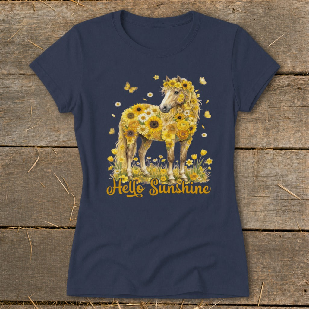 Hello Sunshine Horse Ladies Tee