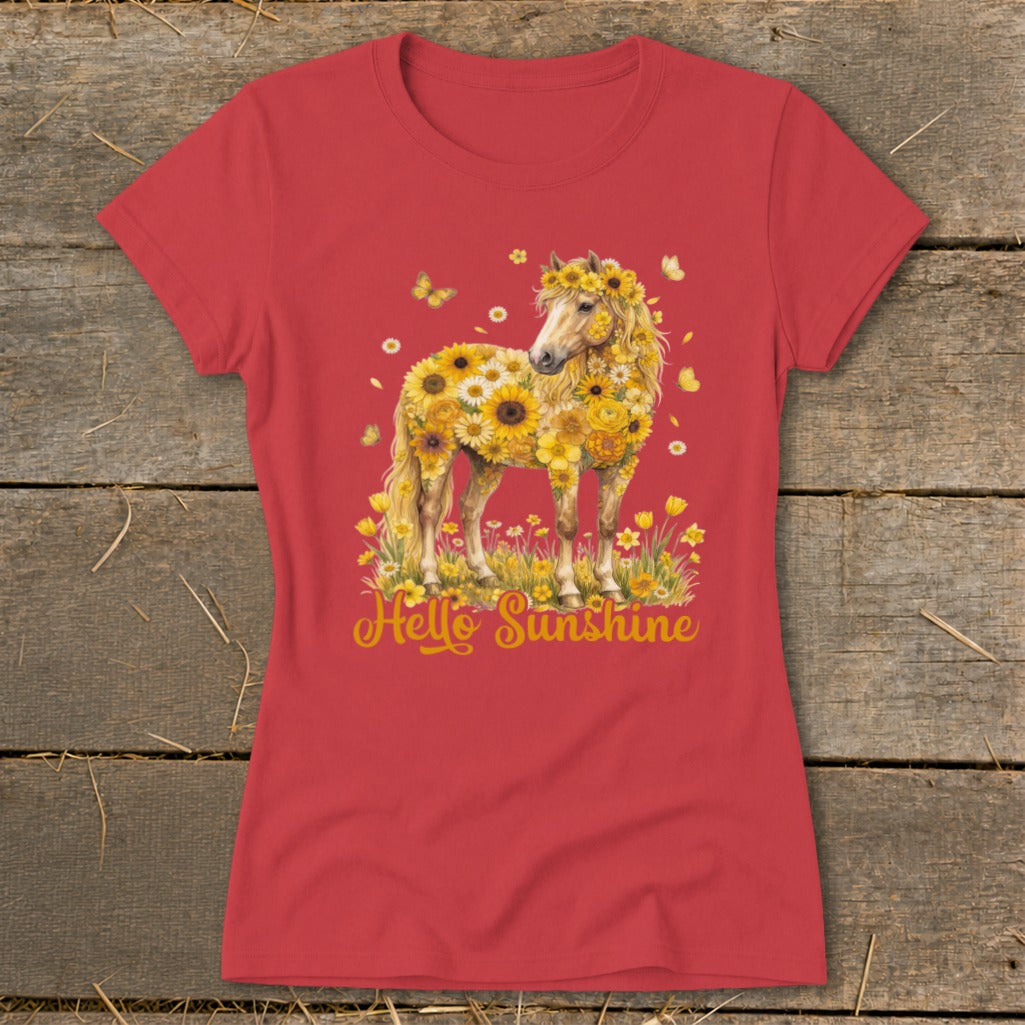 Hello Sunshine Horse Ladies Tee