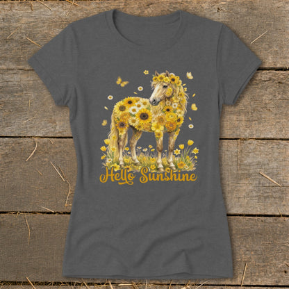 Hello Sunshine Horse Ladies Tee