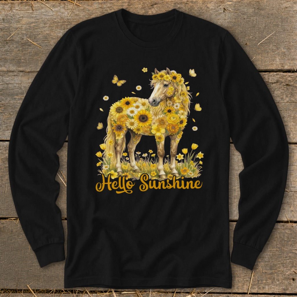 Hello Sunshine Horse Long Sleeve Tee