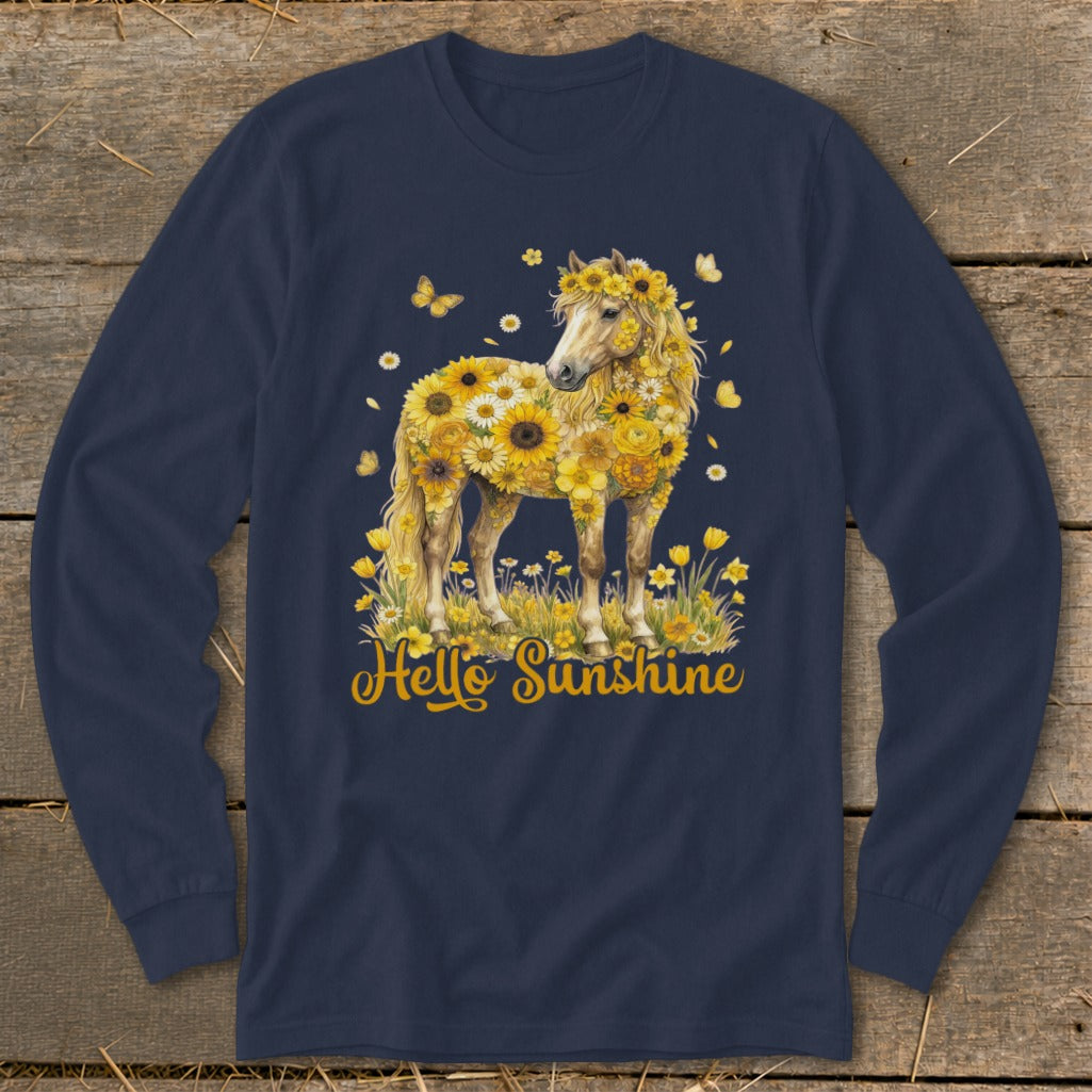Hello Sunshine Horse Long Sleeve Tee