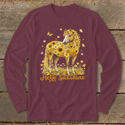 Hello Sunshine Horse Long Sleeve Tee