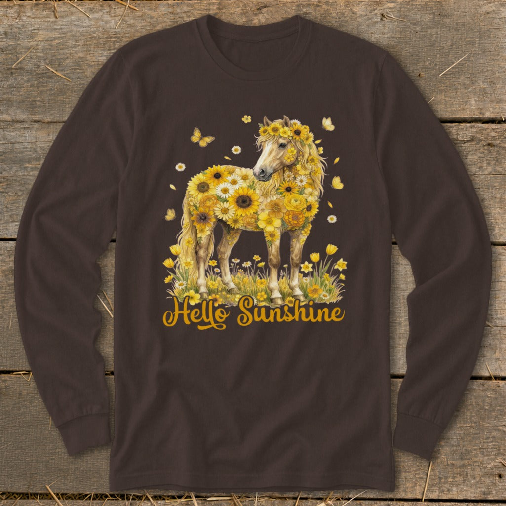 Hello Sunshine Horse Long Sleeve Tee