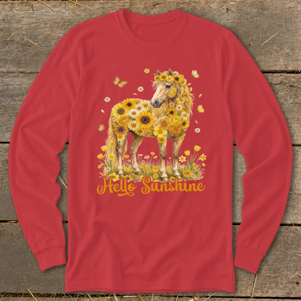Hello Sunshine Horse Long Sleeve Tee