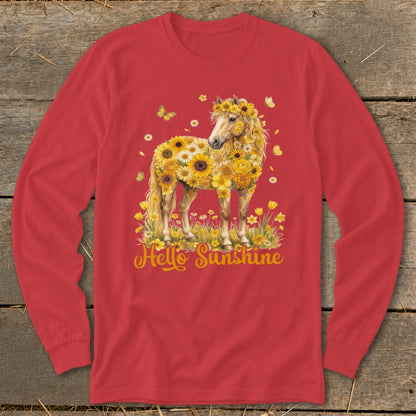 Hello Sunshine Horse Long Sleeve Tee