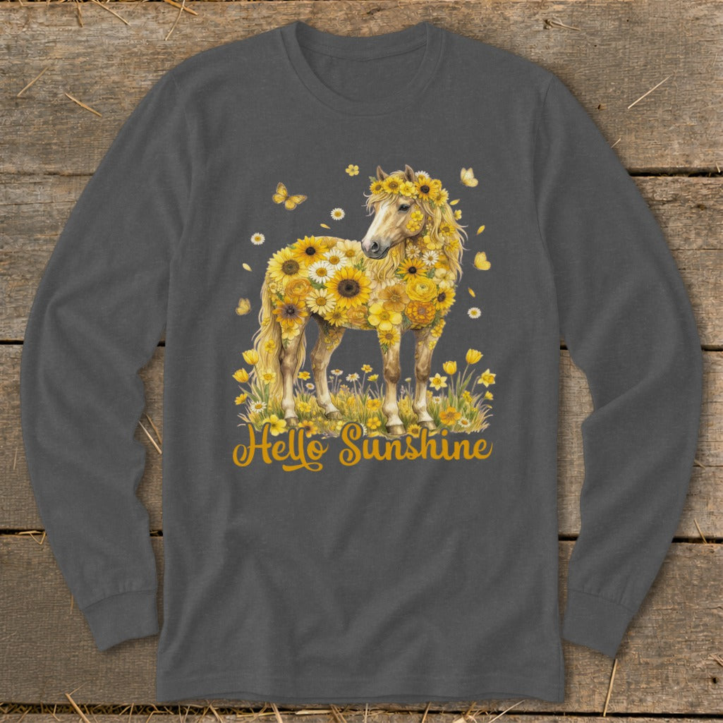 Hello Sunshine Horse Long Sleeve Tee
