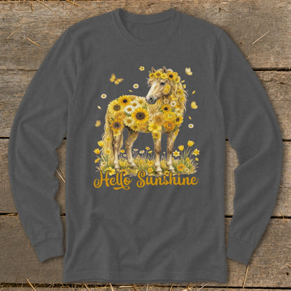 Hello Sunshine Horse Long Sleeve Tee