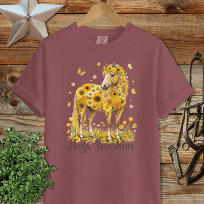 Hello Sunshine Horse Signature Tee