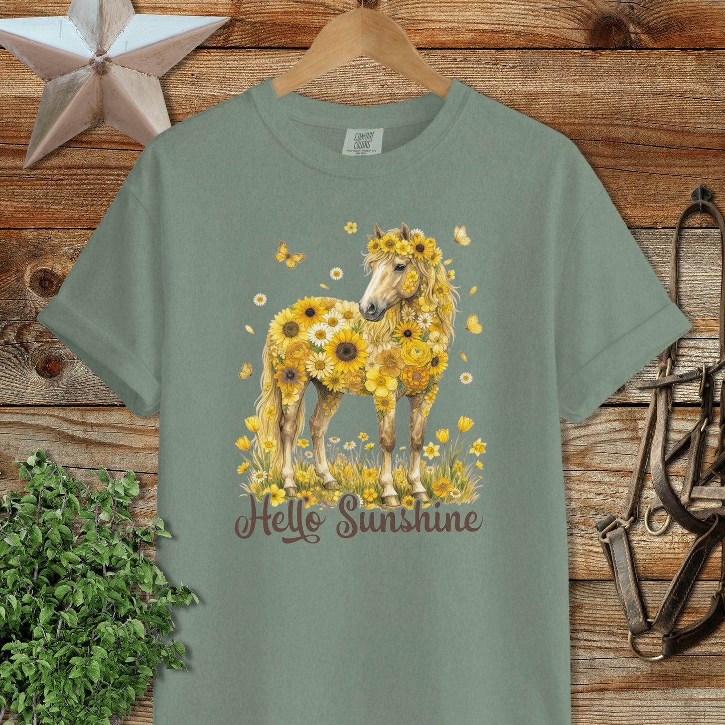 Hello Sunshine Horse Signature Tee