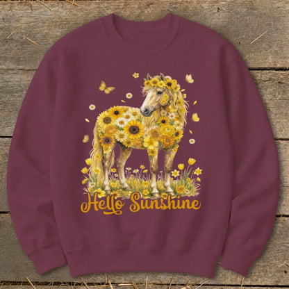 Hello Sunshine Horse Sweatshirt