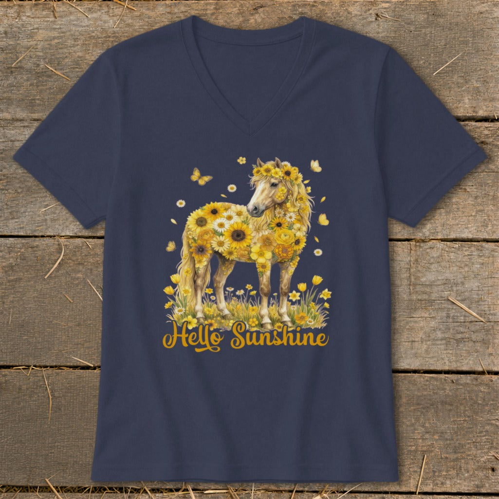 Hello Sunshine Horse V-neck