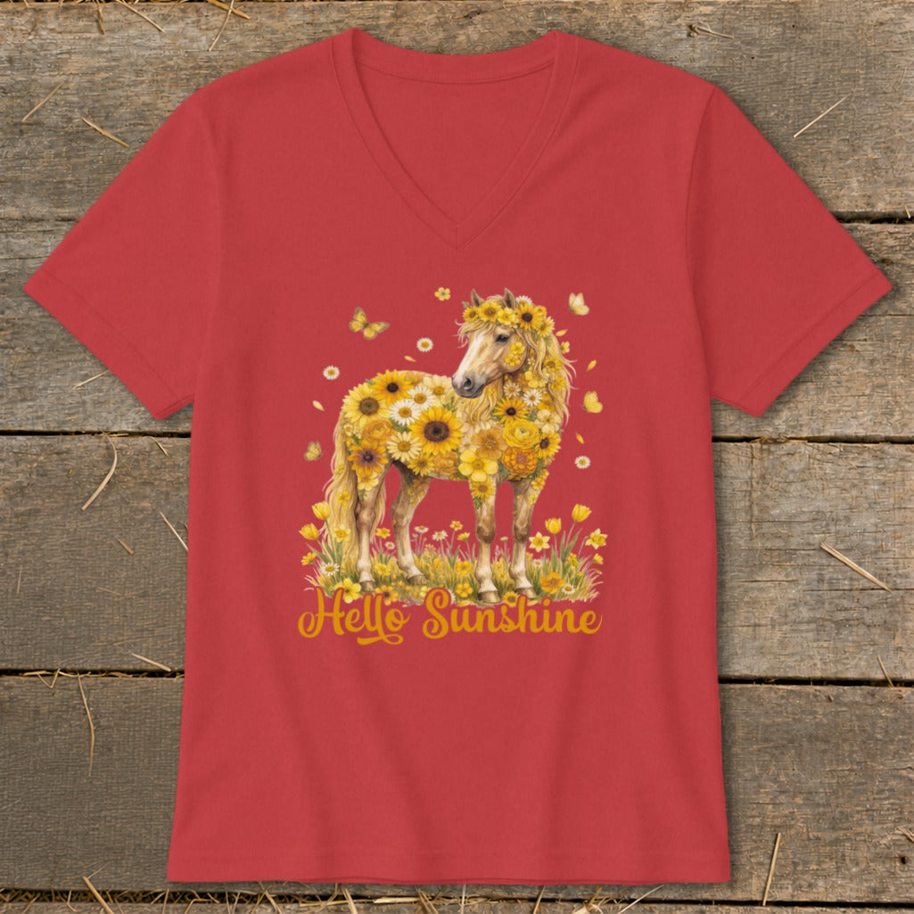 Hello Sunshine Horse V-neck