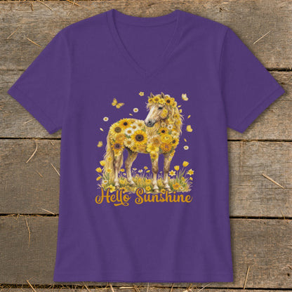 Hello Sunshine Horse V-neck