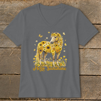 Hello Sunshine Horse V-neck