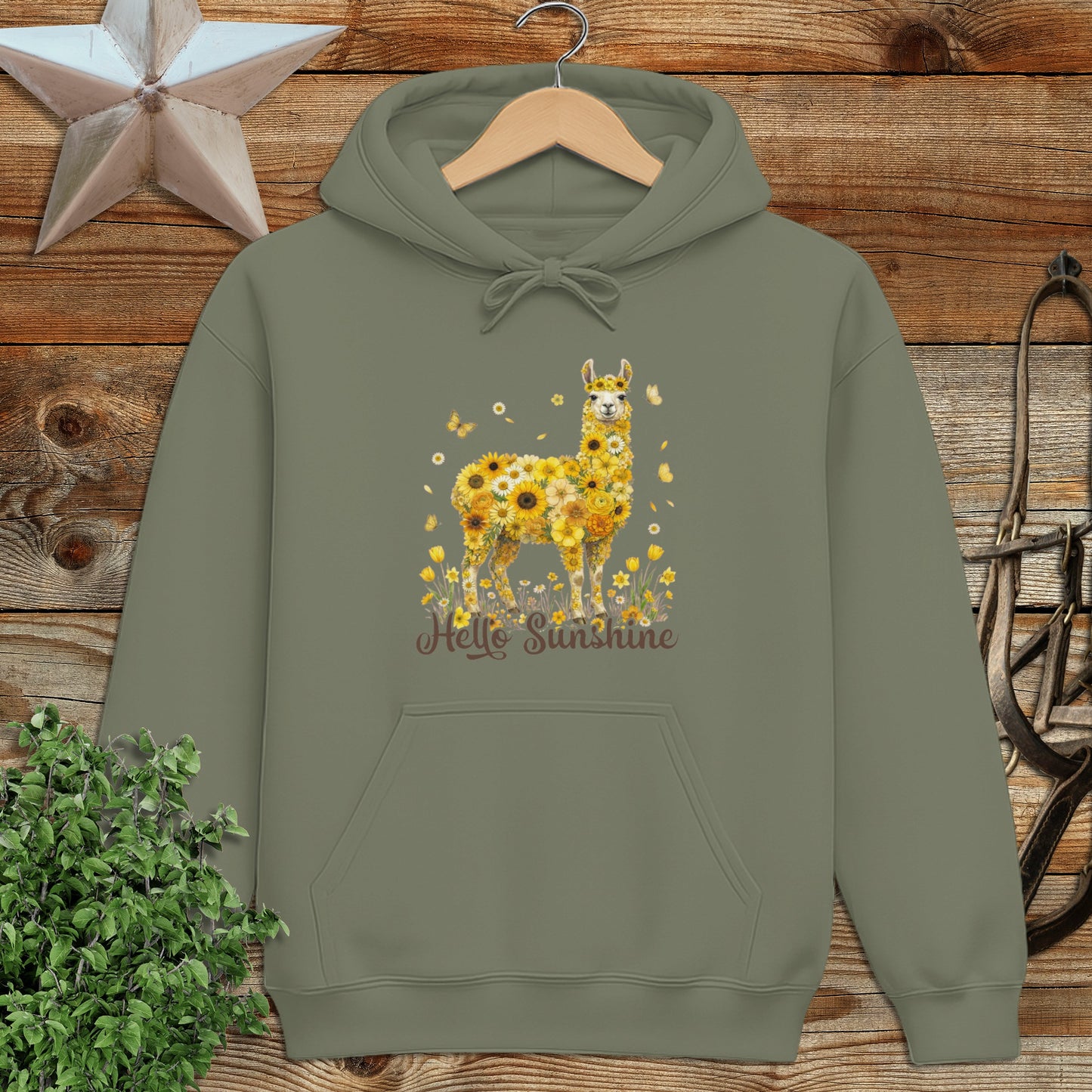Hello Sunshine Llama Hoodie