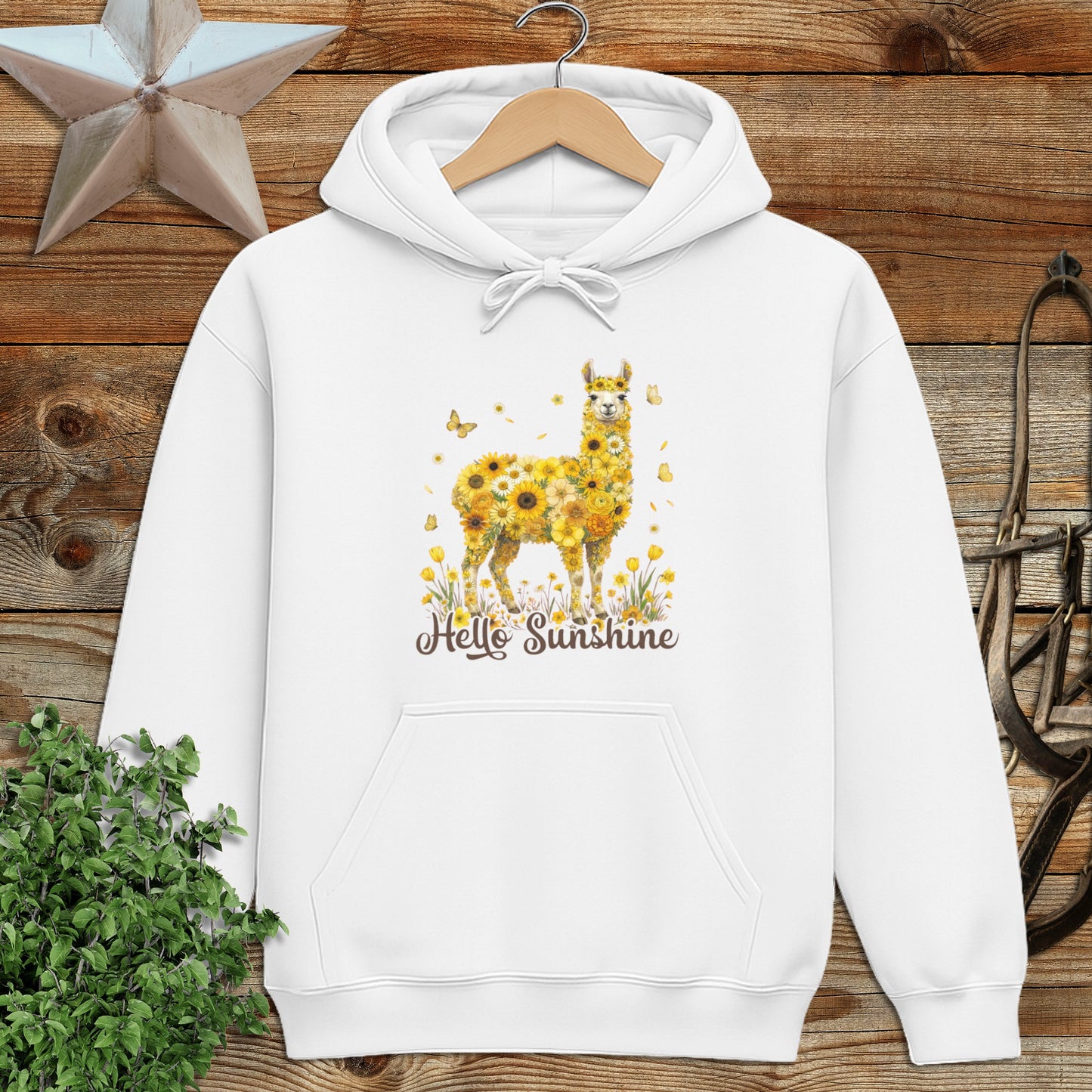 Hello Sunshine Llama Hoodie