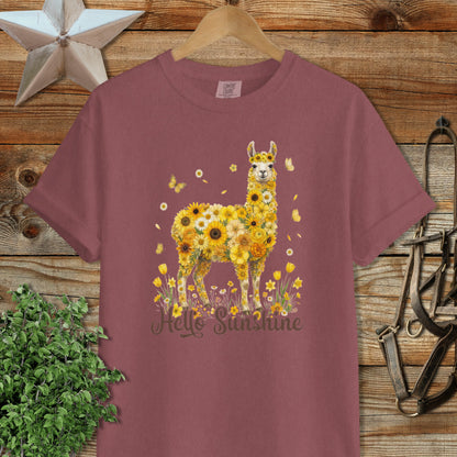 Hello Sunshine Llama Signature Tee