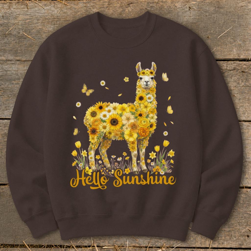 Hello Sunshine Llama Sweatshirt