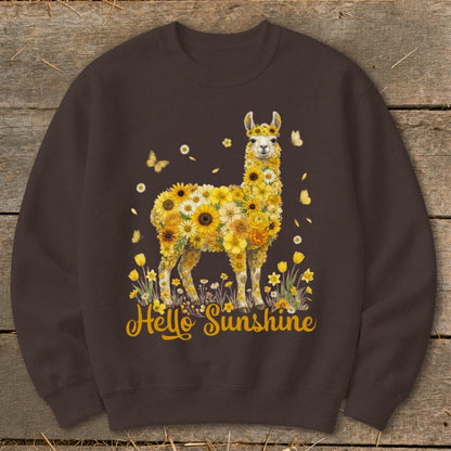 Hello Sunshine Llama Sweatshirt