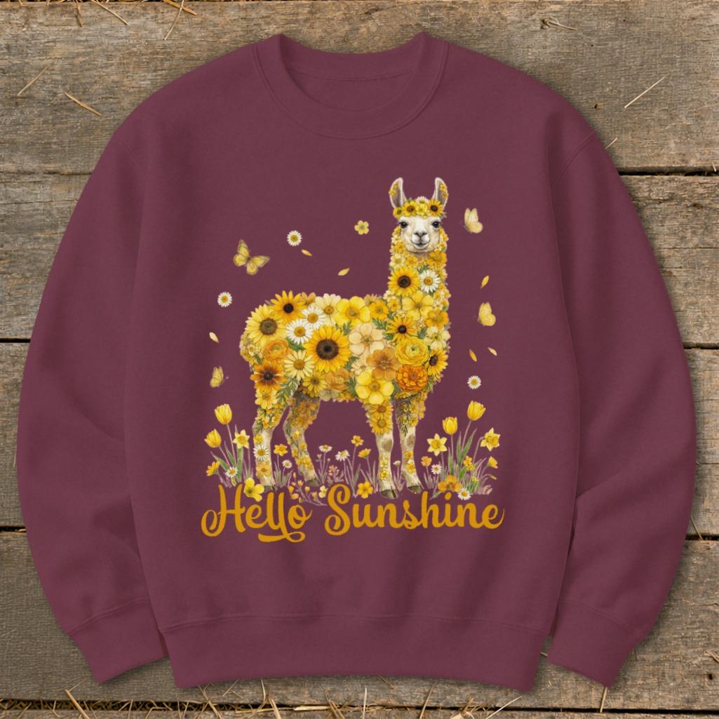 Hello Sunshine Llama Sweatshirt