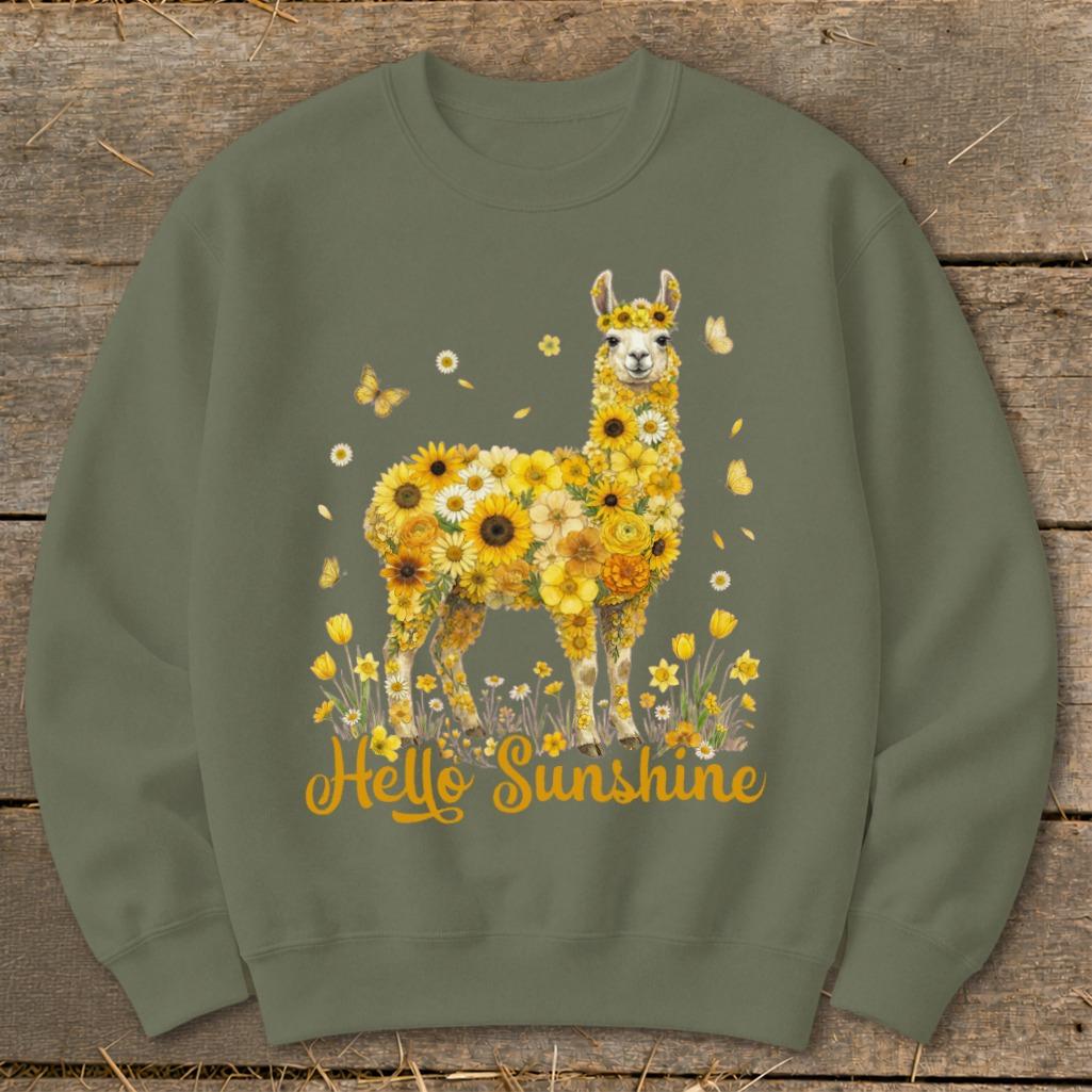 Hello Sunshine Llama Sweatshirt