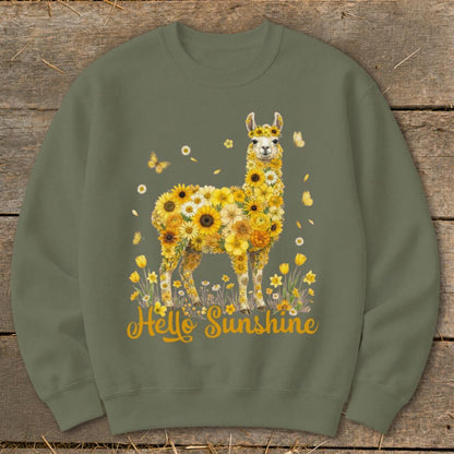 Hello Sunshine Llama Sweatshirt