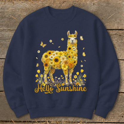 Hello Sunshine Llama Sweatshirt
