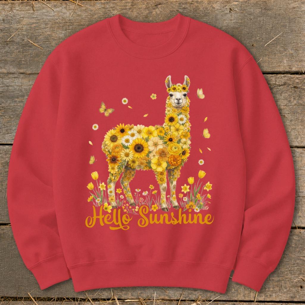 Hello Sunshine Llama Sweatshirt
