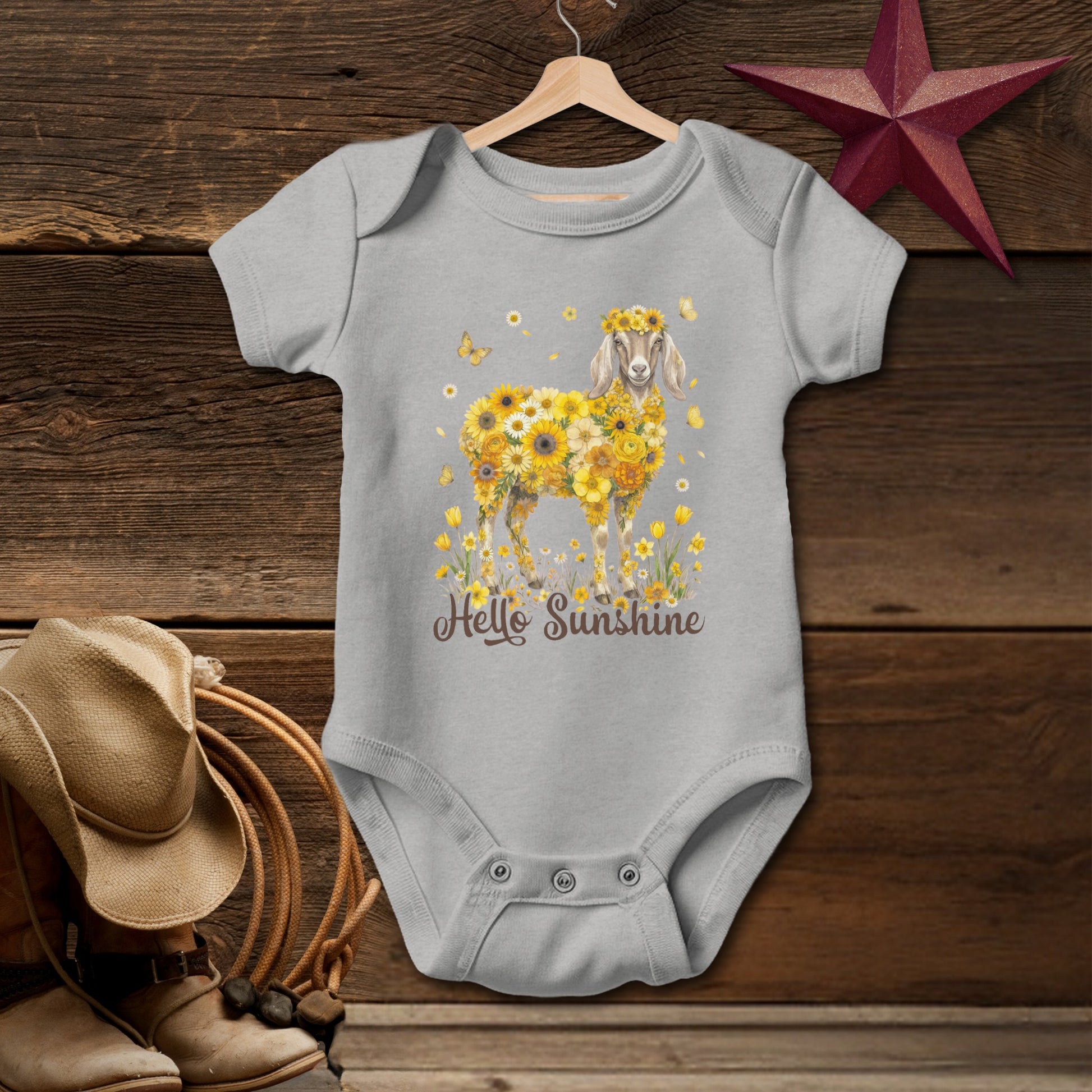 Hello Sunshine Nubian Goat Bodysuit (Baby)