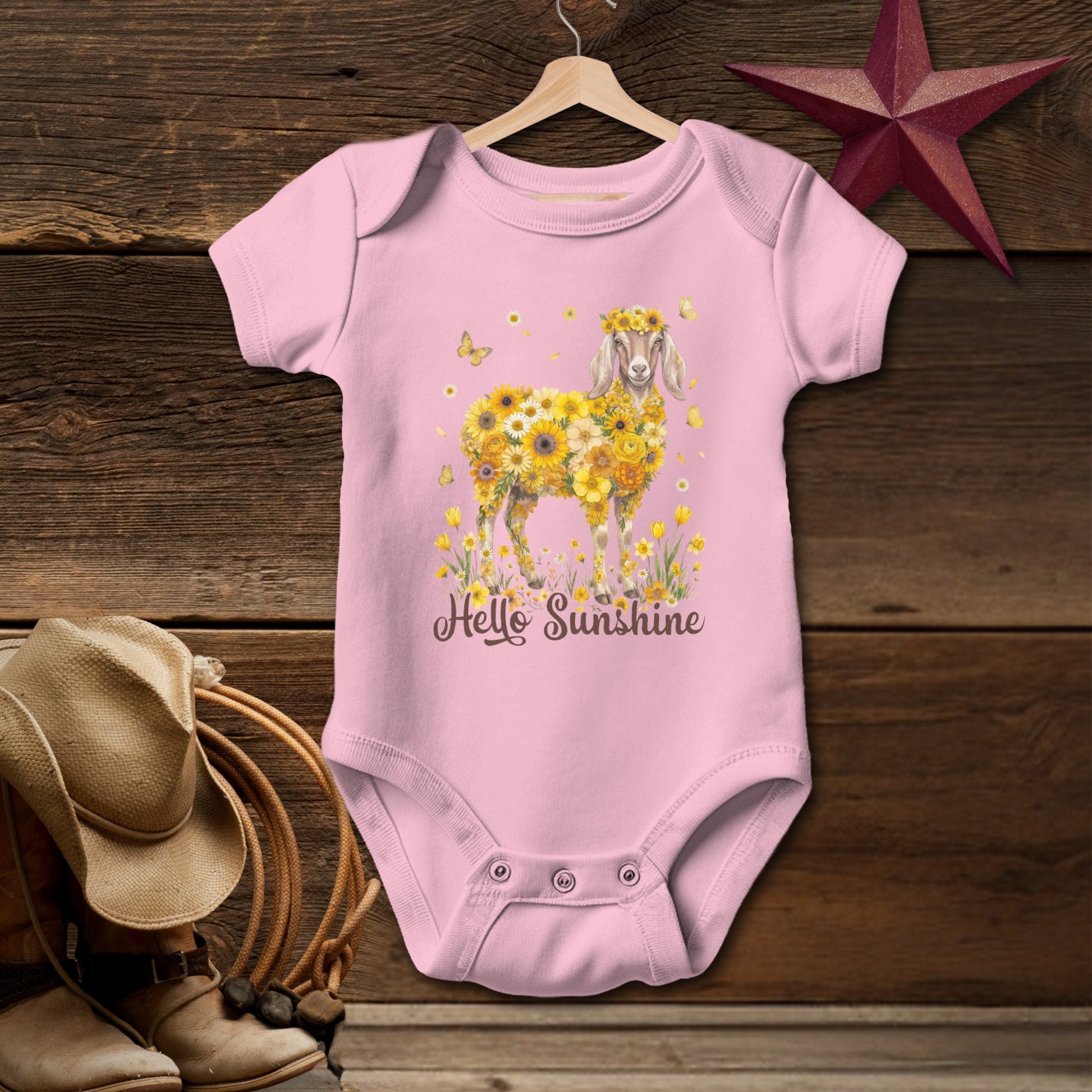 Hello Sunshine Nubian Goat Bodysuit (Baby)