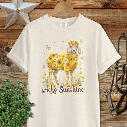 Hello Sunshine Nubian Goat Signature Tee