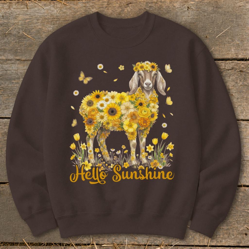 Hello Sunshine Nubian Goat Sweatshirt