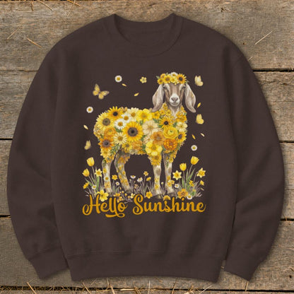 Hello Sunshine Nubian Goat Sweatshirt