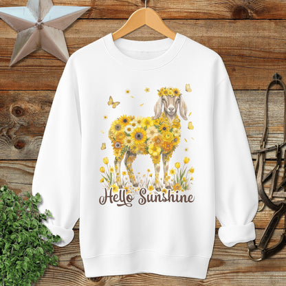 Hello Sunshine Nubian Goat Sweatshirt