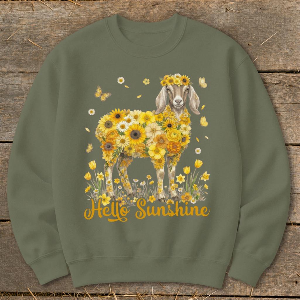 Hello Sunshine Nubian Goat Sweatshirt