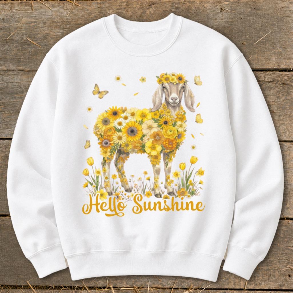 Hello Sunshine Nubian Goat Sweatshirt