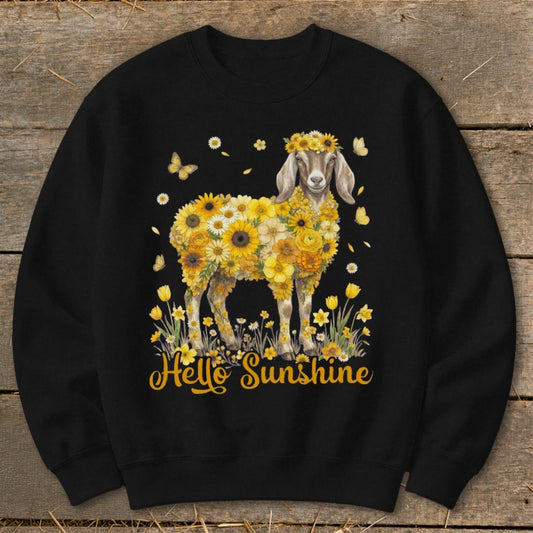 Hello Sunshine Nubian Goat Sweatshirt