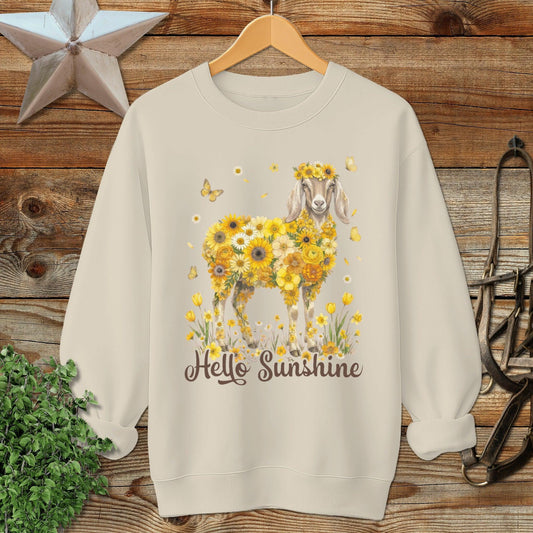 Hello Sunshine Nubian Goat Sweatshirt