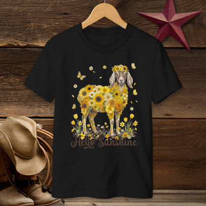Hello Sunshine Nubian Goat T-shirt (Youth)