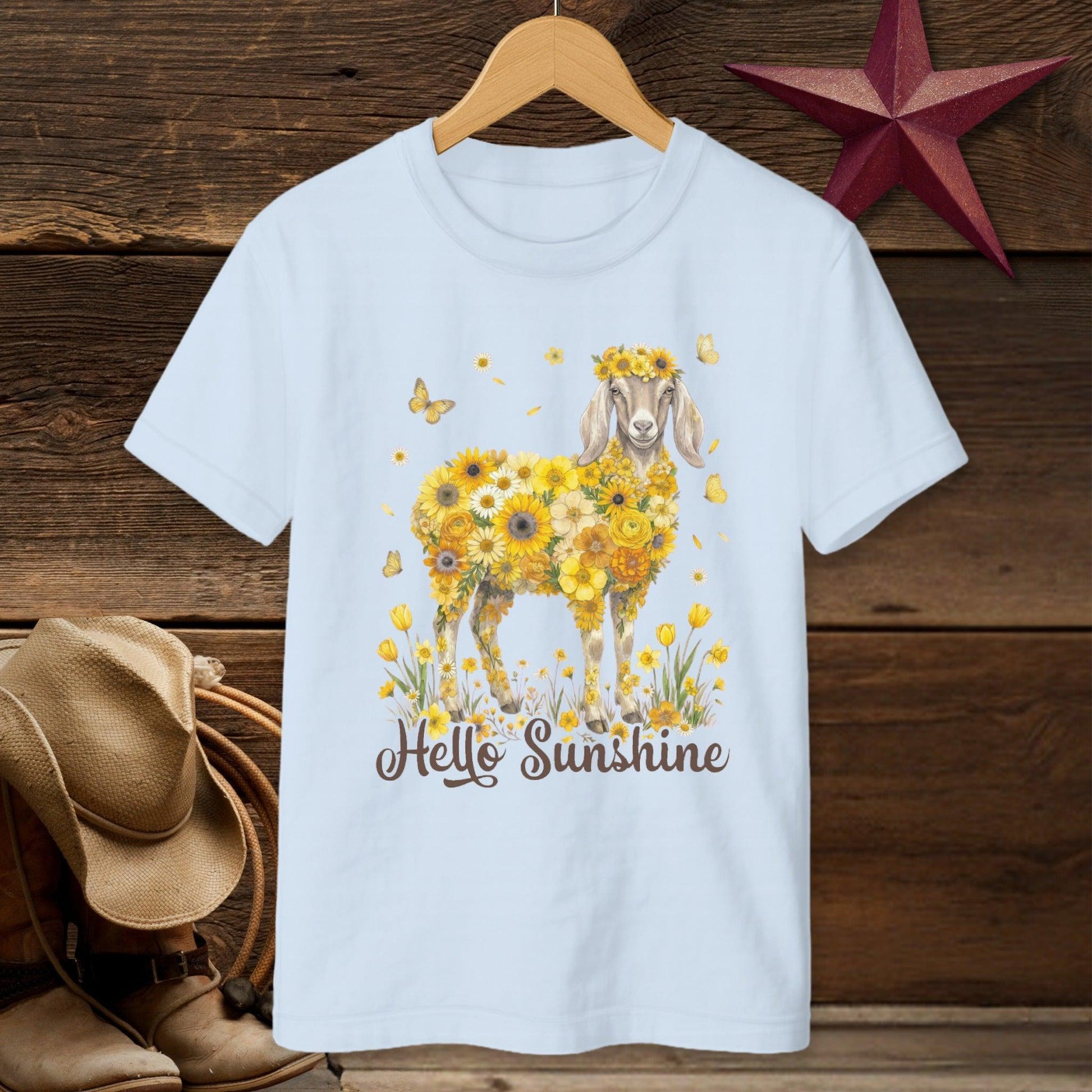 Hello Sunshine Nubian Goat T-shirt (Youth)